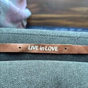 Lucky brand Live in Love Leather Brown bracelet